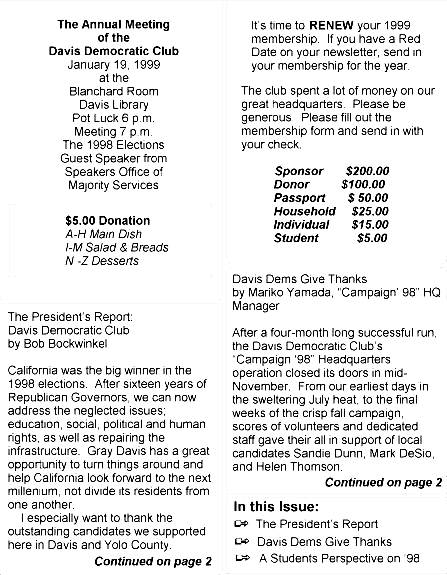 Newsletter text