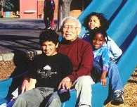 Jerry Kaneko with his grandchildren